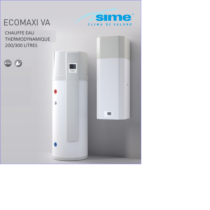 Chauffe-eau thermodynamique 200 litres Sime ECOMAXI_ErP_pompe à chaleur